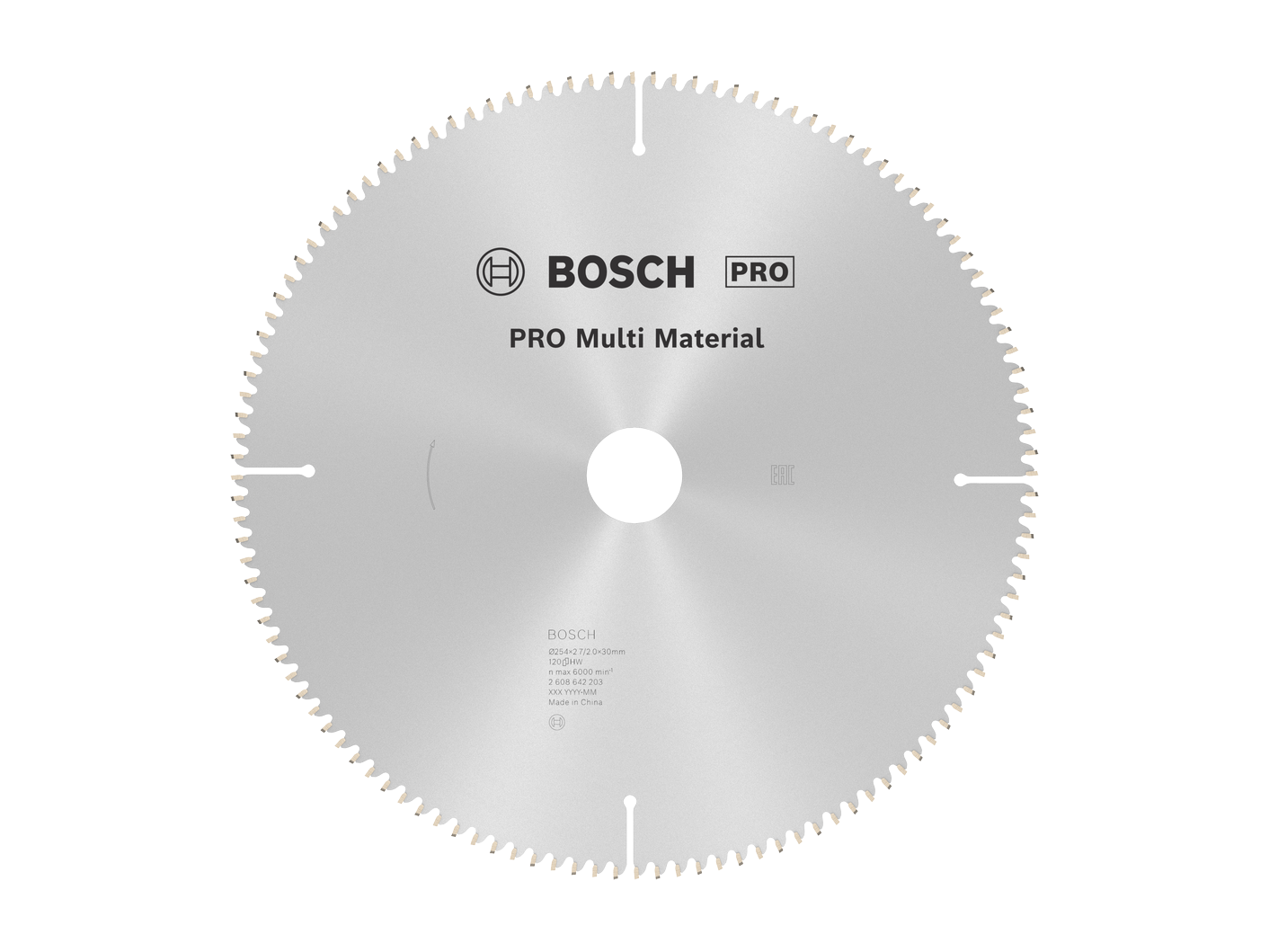 להב וידיה רב שימושית 10 אינץ', 120 שן, חור 30 מ''מ BOSCH