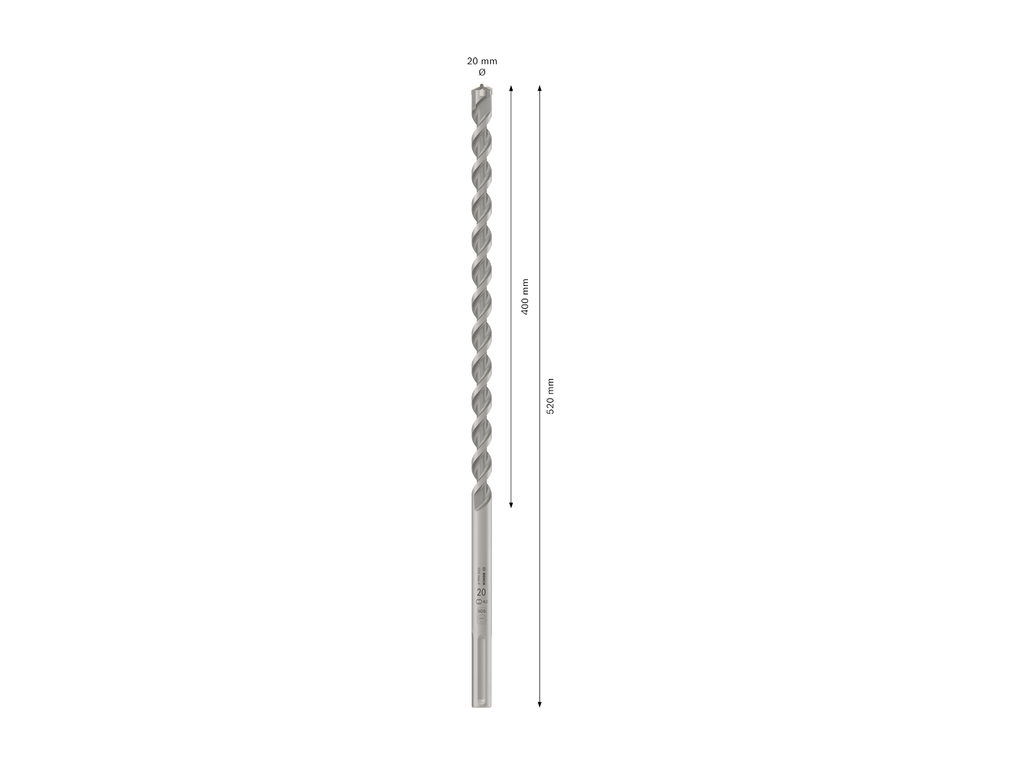 מקדח לבטון | BOSCH SDS-max-4 20x400x520