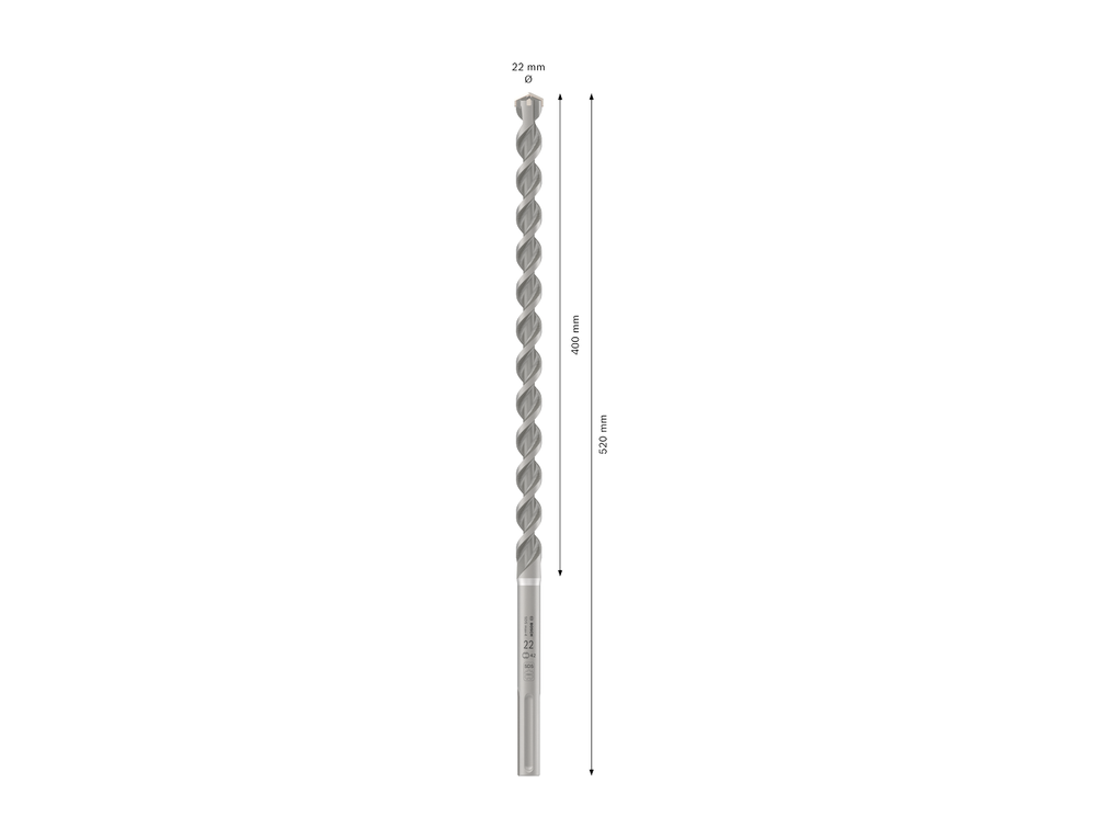 מקדח לבטון | BOSCH SDS-max-4 22x400x520