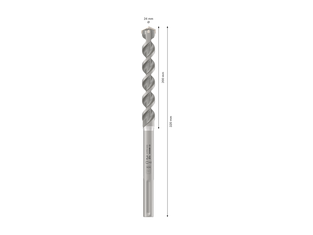 מקדח לבטון | BOSCH SDS-max-4 24x200x320