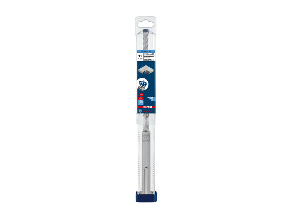 מקדח לבטון | BOSCH SDS-max-8X 12x200x340