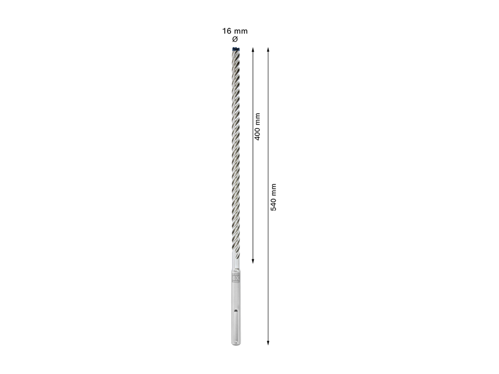 מקדח לבטון | BOSCH SDS-max-8X 16x400x540