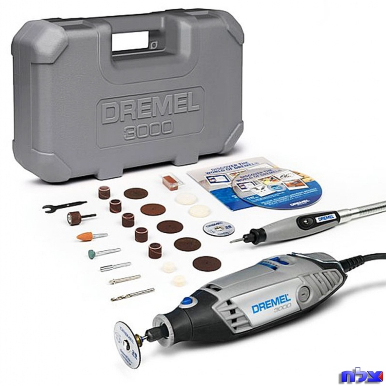 מולטיטול DREMEL דגם 3000JP (+ציר גמיש+ 25 אביזרים)
