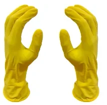 כפפות גומי מוקצף (צהוב)