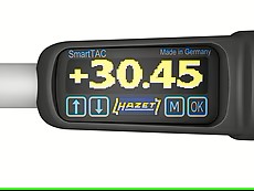 מפתח מומנט טורקמטר דיגטלי כניסה מרובעת 9X12 + ראש רצ'ט 3/8 10-100NM 7.5-75 LBF/FT HAZET