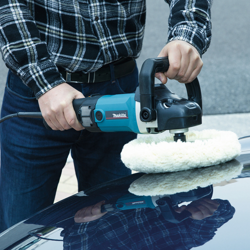 מלטשת פחחים פוליש חשמלית עם פרווה 9227CB MAKITA
