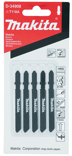סט 5 להבים לג'קסו למתכת T118A MAKITA