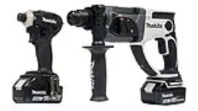 סט 2 כלים 18V (אימפקט + פטישון) 2 סוללות 6Ah DHR202 + DTD172 MAKITA
