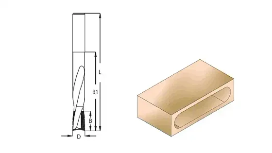 כרסום ישר למנעולי דלתות 12.7X72 מ''מ WPW