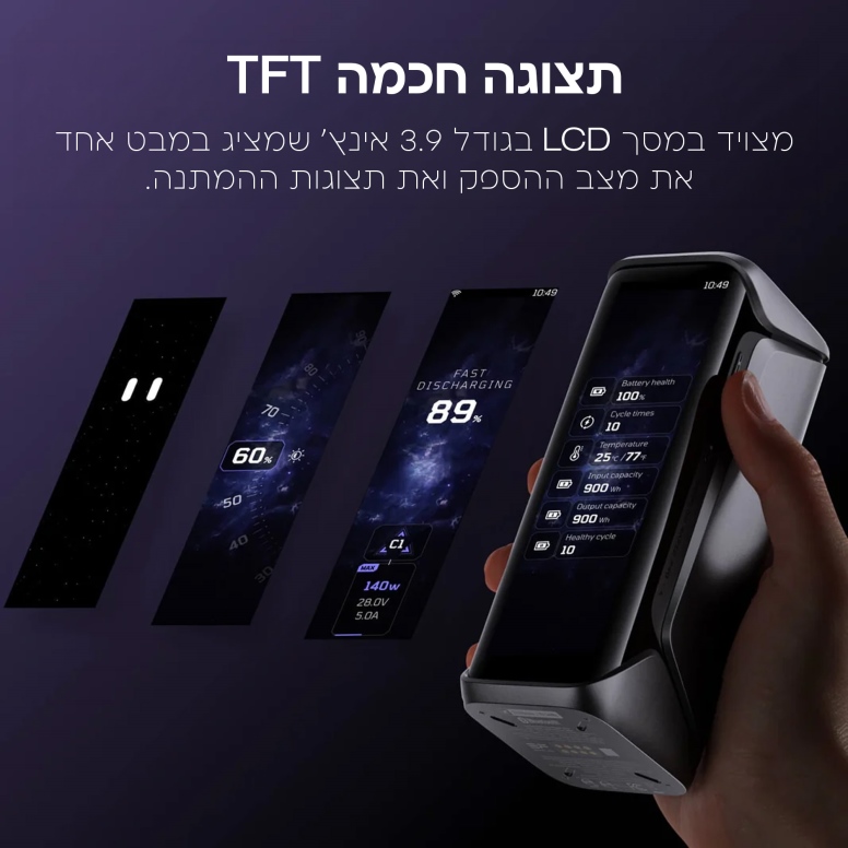 סוללת גיבוי חכמה 27000MAH ECOFLOW RAPID PRO X