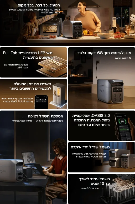 תחנת כח ניידת ECOFLOW DELTA MAX 3
