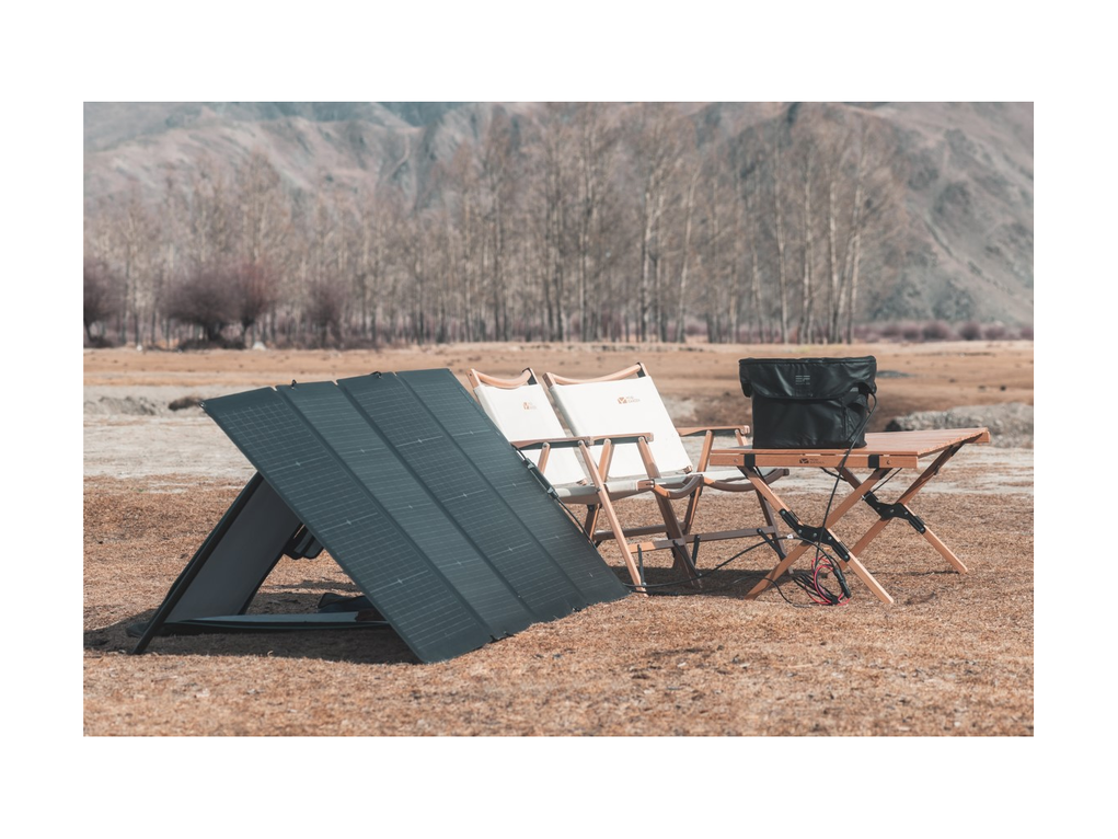 קיט סולארי ECOFLOW - תחנת כח RIVERPRO2 LIFEPO4 קיבולת 0.768Kwh -הספק 0.8-1.6KW טעינה מהירה + זוג פ