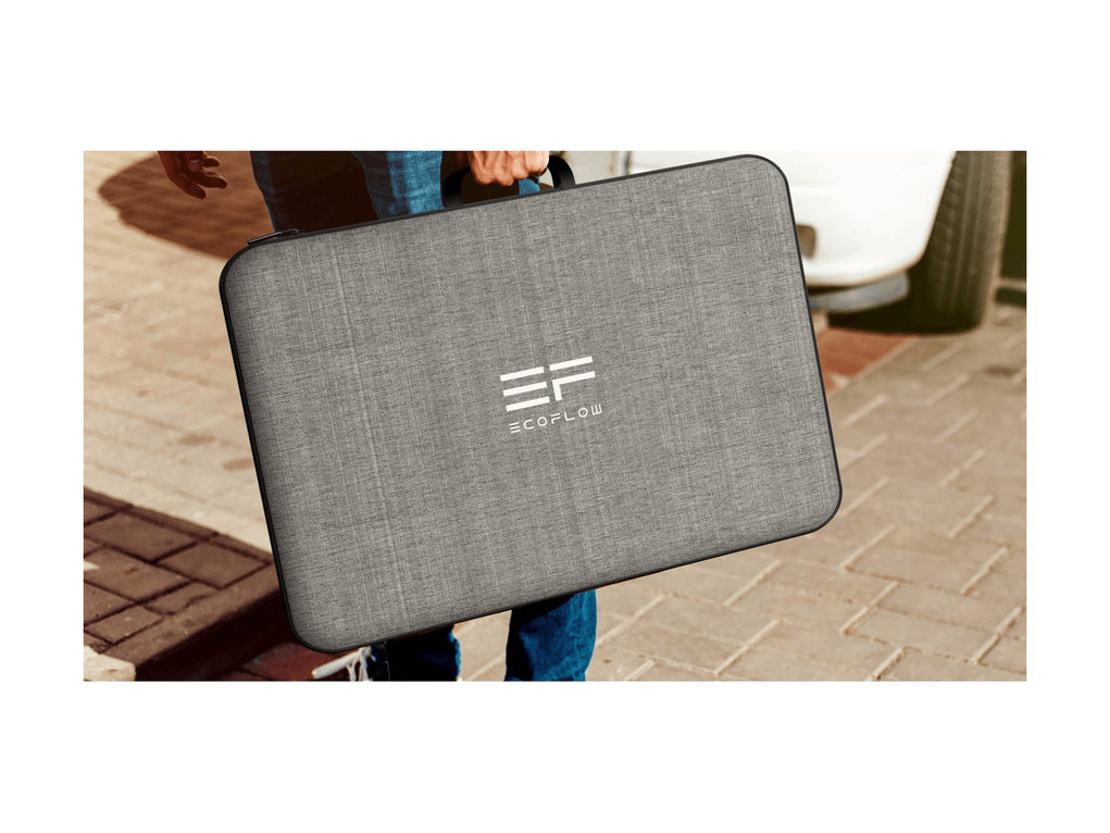 קיט סולארי ECOFLOW - תחנת כח RIVERPRO2 LIFEPO4 קיבולת 0.768Kwh -הספק 0.8-1.6KW טעינה מהירה + זוג פ