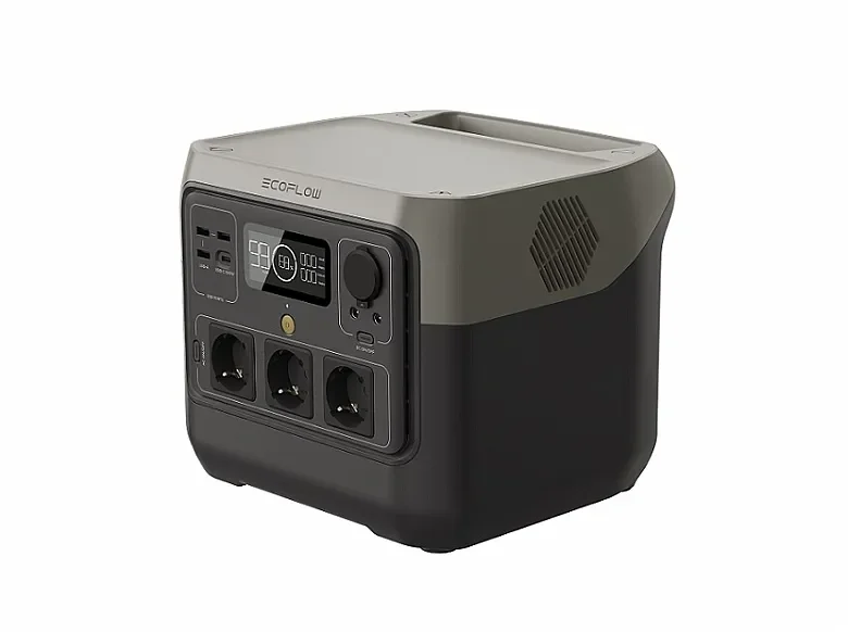 תחנת כח ניידת 2 ECOFLOW RIVER PRO דגם LIFEPO4 קיבולת 0.768Kwh -הספק 0.8-1.6KW טעינה מהירה