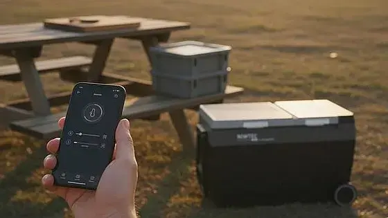 מקרר/מקפיא נייד 45L כולל מכונת קרח ואפליקציה ניוטק