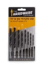 מקדח עץ 4-10 מ''מ 8 יח אינץ'