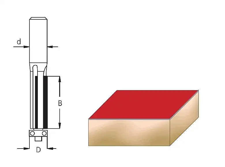 ישר + מיסב, 3 להבים, קוטר WPW L13X12.7