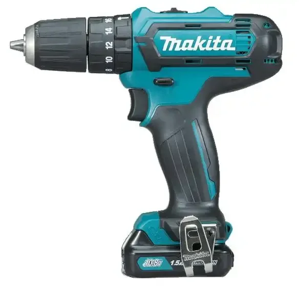 מברגה-מקדחה נטענת רוטטת 12V כולל סוללה HP333DWYE MAKITA