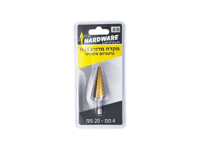 מקדח מדורג 4-20 מ''מ טיטניום