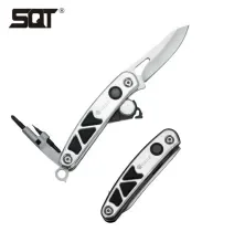 סכין מתקפלת שחורה +ביטים SQT עם חורים