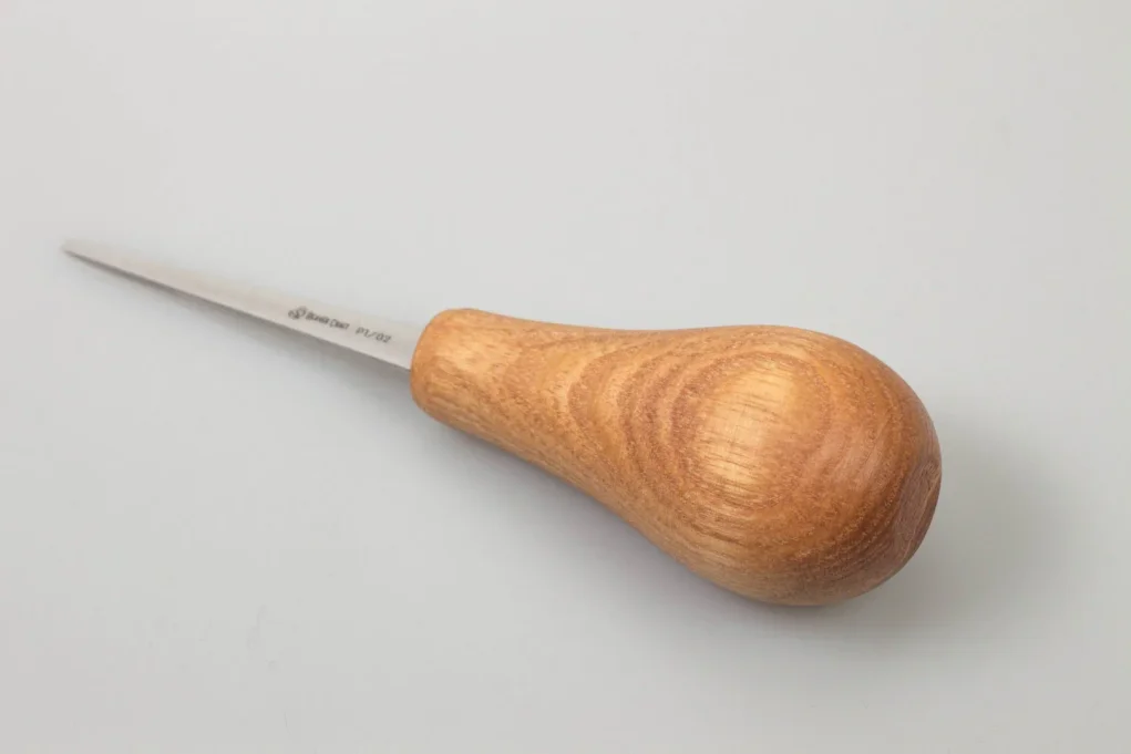 מפסלת גילוף ידית קצרה שטוחה BEAVERCRAFT להב 1 מ''מ (ידית כדור)