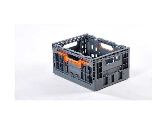 ארגז מתקפל 3219 אפור נועל כתום מידות 338X243X180