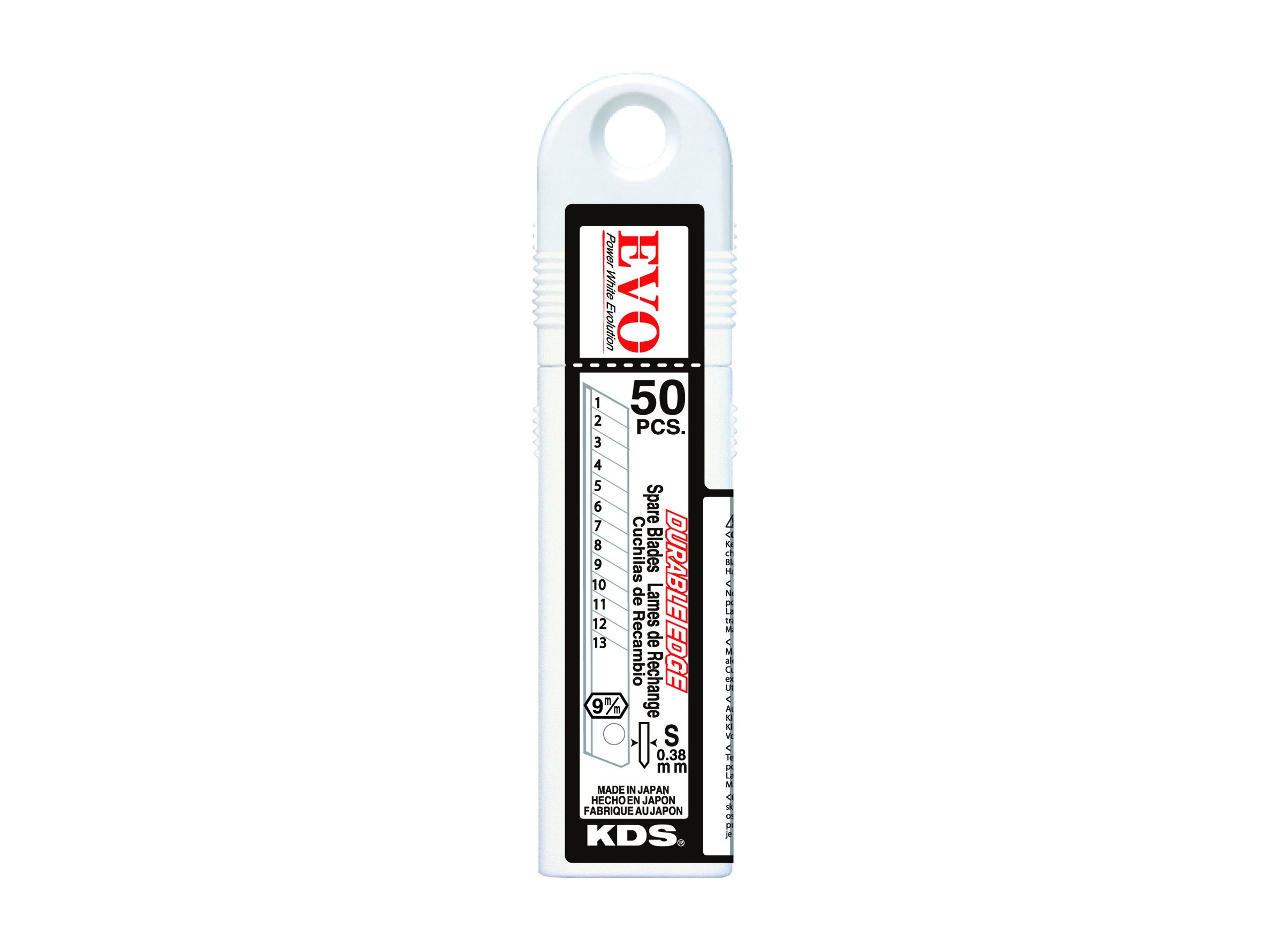 להב לסכין יפנית צרה 9 מ''מ אריזה 50 יח' KDS SB-50EVO
