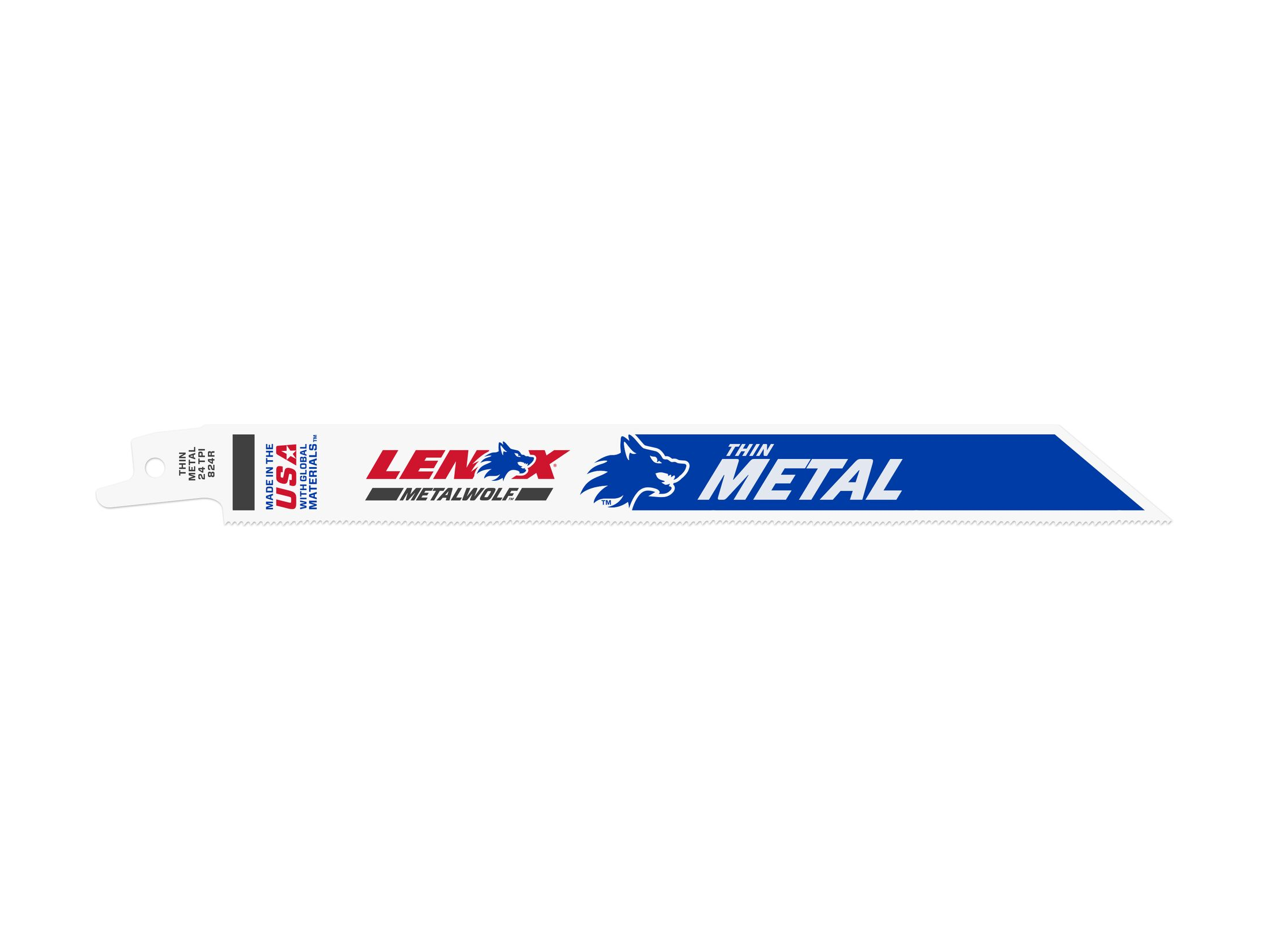 מסורית למסור חרב למתכת 824R אורך 200 מ''מ ( 5 יח') LENOX