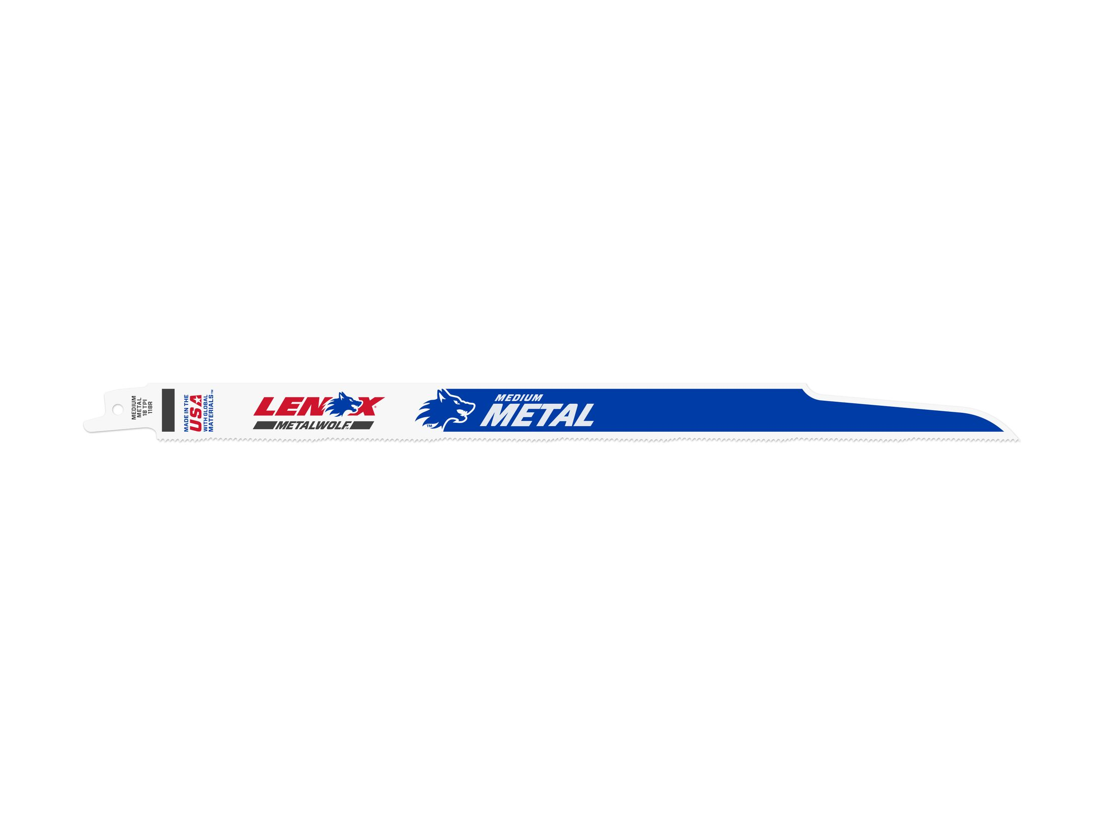 מסורית למסור חרב למתכת 118R אורך 305 מ''מ ( 5 יח') LENOX