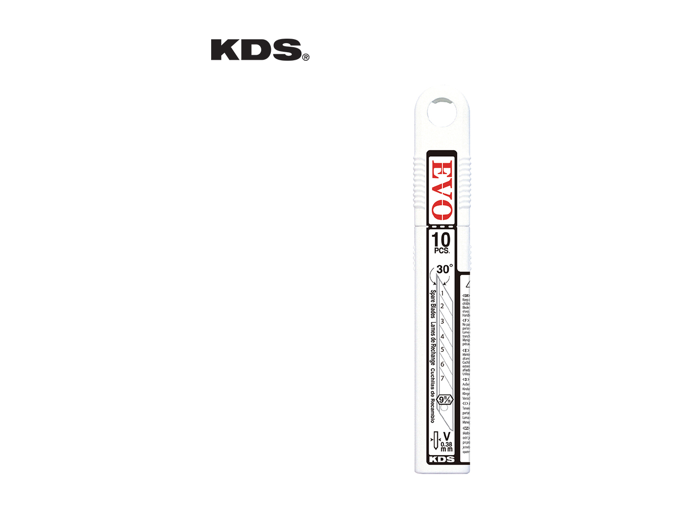להב לסכין יפנית צרה 30 מעלות 10 מ''מ אריזה 10 יח' KDS VB-10EVO