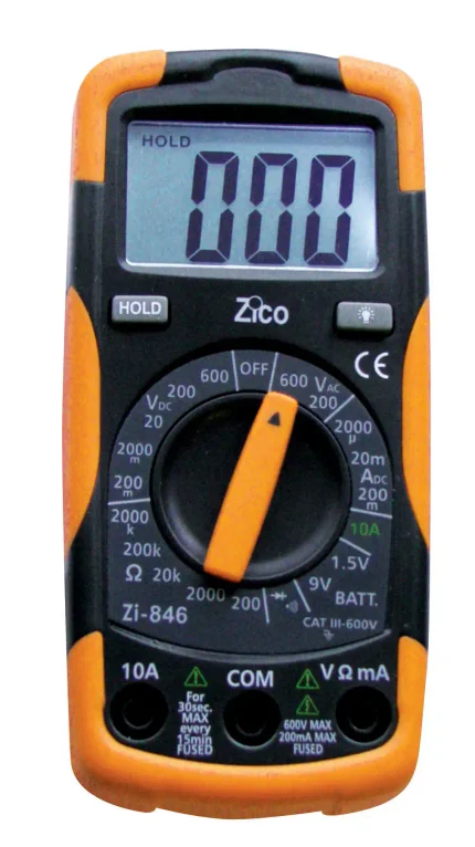 רב מודד (מולטימטר) איכותי 10A דגם 846 ZICO