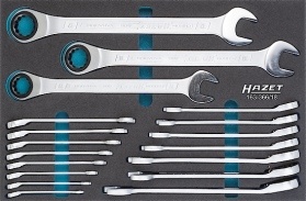 סט מפתח ברגים משולב של RATCHETING (18 יח') HAZET