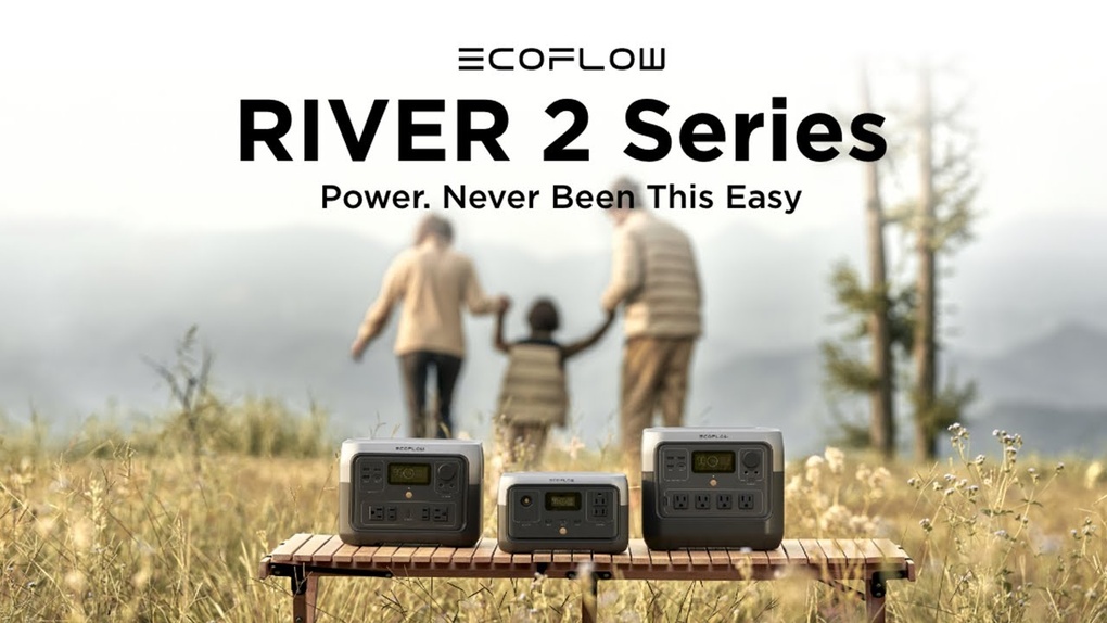 תחנת כח ניידת ECOFLOW EFR600-2 דגם RIVER 2 LIFEPO4 קיבולת 0.256Kwh -הספק 0.3-06KW טעינה מהירה