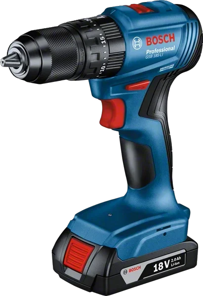 מקדחה/מברגה רוטטת EC BOSCH GSB185-LI (כולל סוללה 4.0Ah ומטען)
