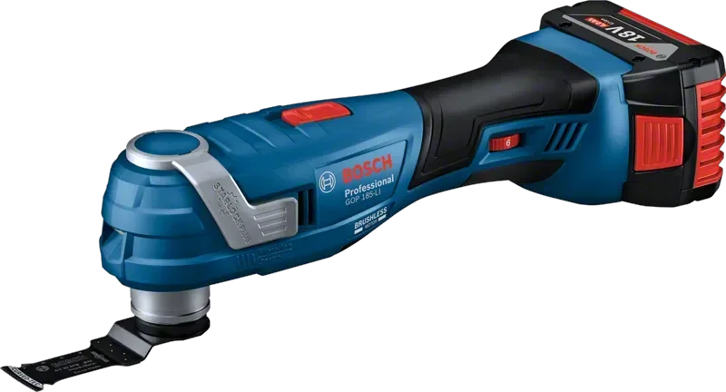 מולטיטול רב שימושי נטען BOSCH GOP 185-LI עם חיבור STARLOCK PLUS ומנוע ללא פחמים