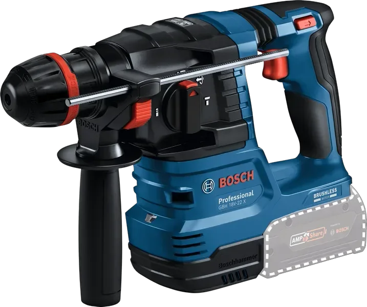 סט 3 כלים BOSCH 18V - GDR 18V-215 + GBH 18V-22 + GWS 18V-8 עם 2 סוללות 5Ah
